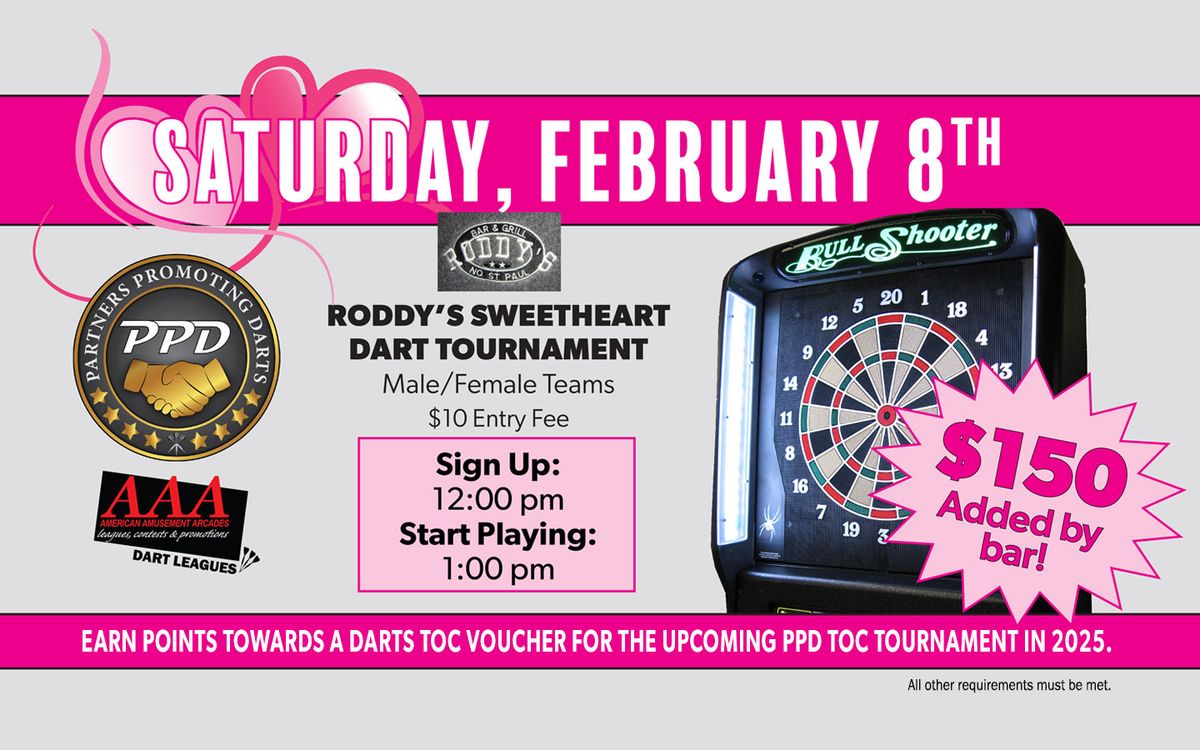 Roddy's Sweetheart Dart Tournament