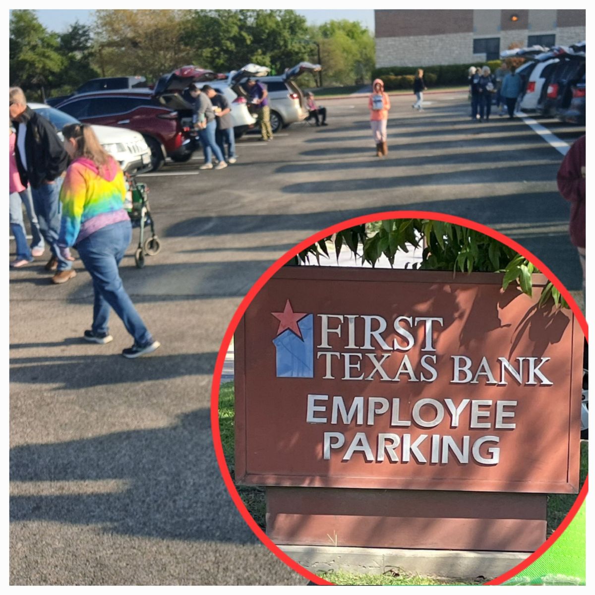 Trunk Swap - First Texas Bank Employee Parking Lot, Belton