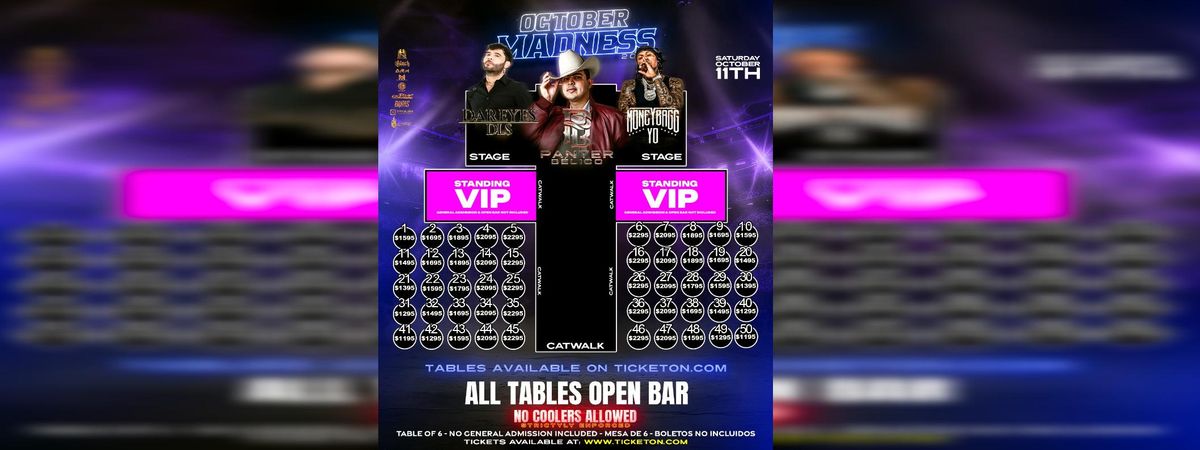 October Madness 2025 Tables