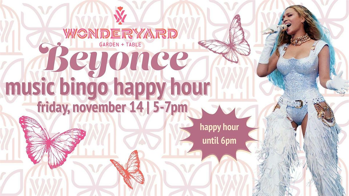 Beyonce Music Bingo Happy Hour