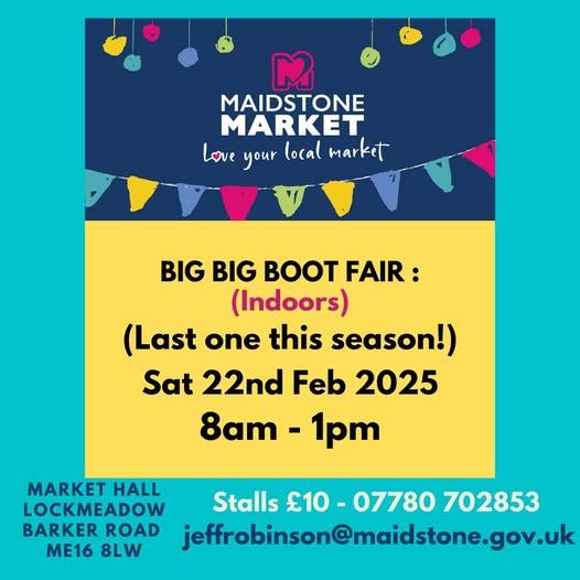 Maidstone Market Big Indoor Boot Fair (Free Entry)