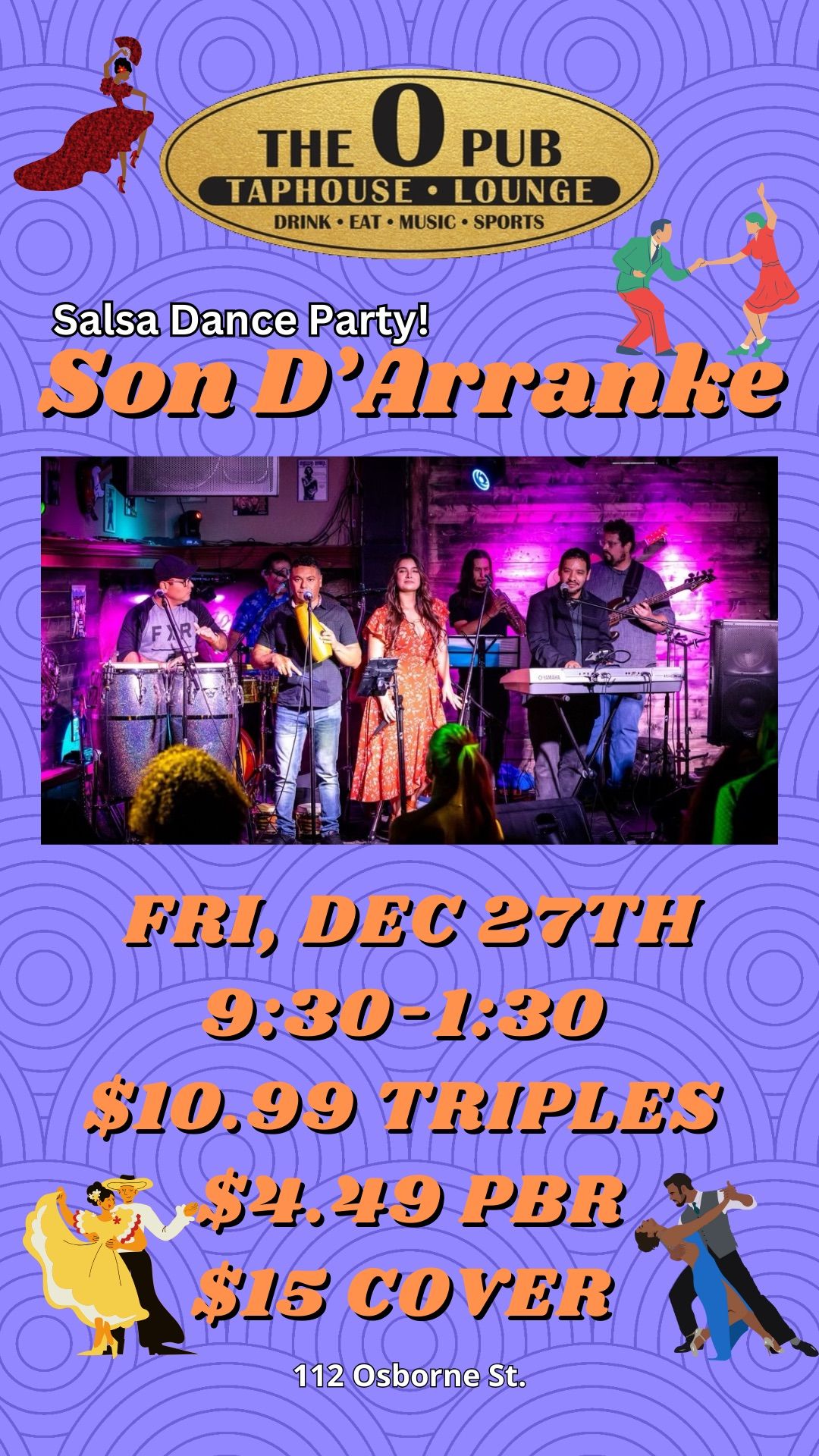 Son D\u2019Arranke Salsa Dance Party Live at Osborne Taphouse!