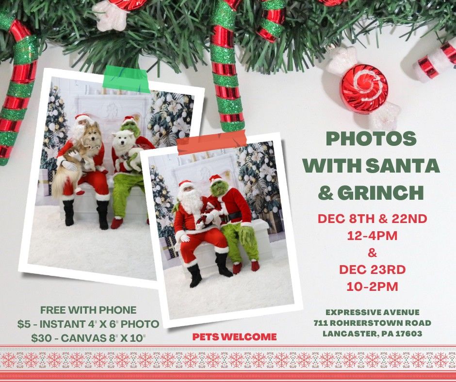 Photos with Santa & Grinch