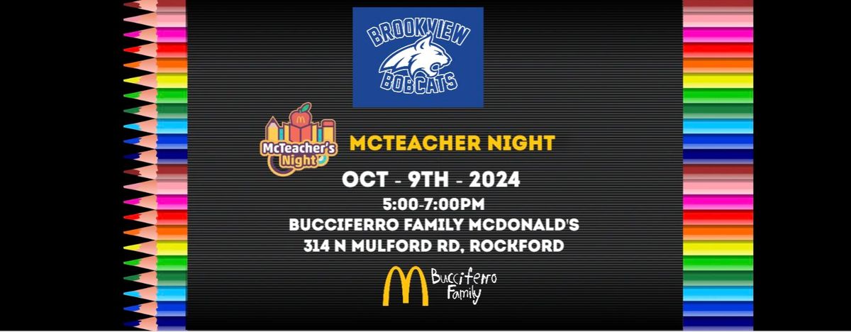 Brookview Elementary, McTeacher Night! 