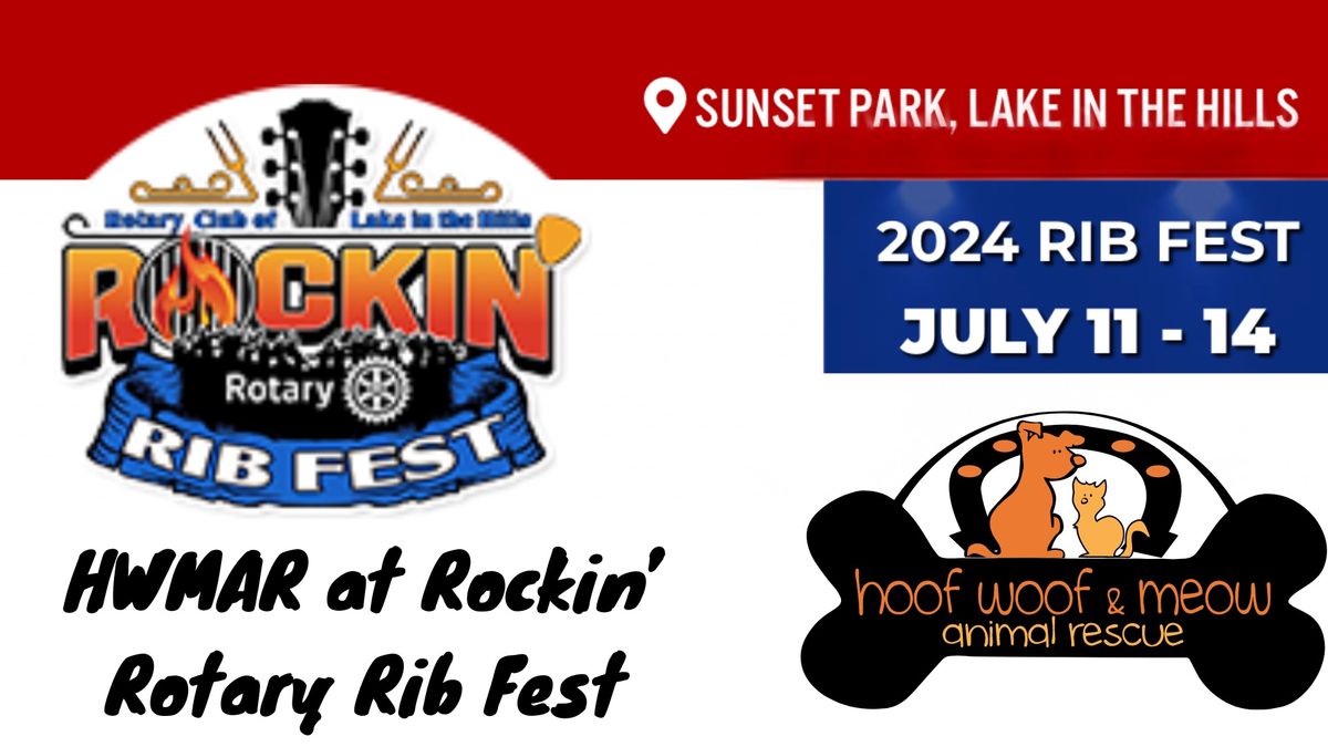 Hoof Woof and Meow Animal Rescue at Rockin\u2019 Rotary Rib Fest