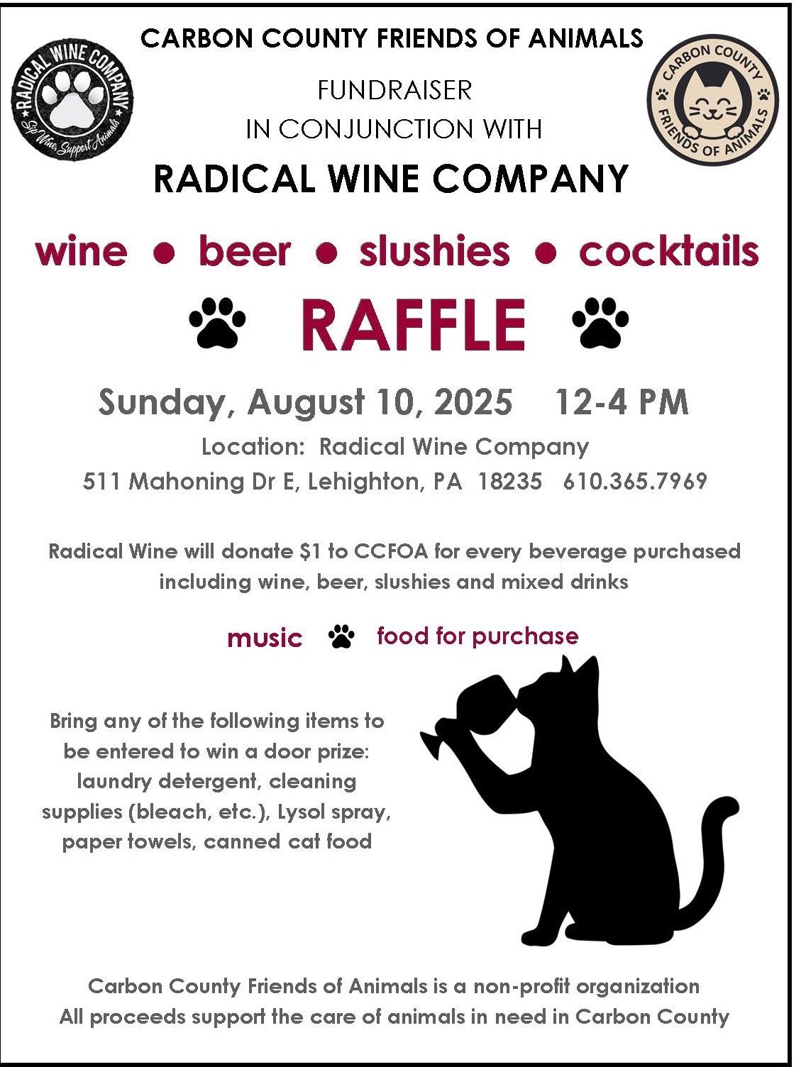 Radical wine for our cats!