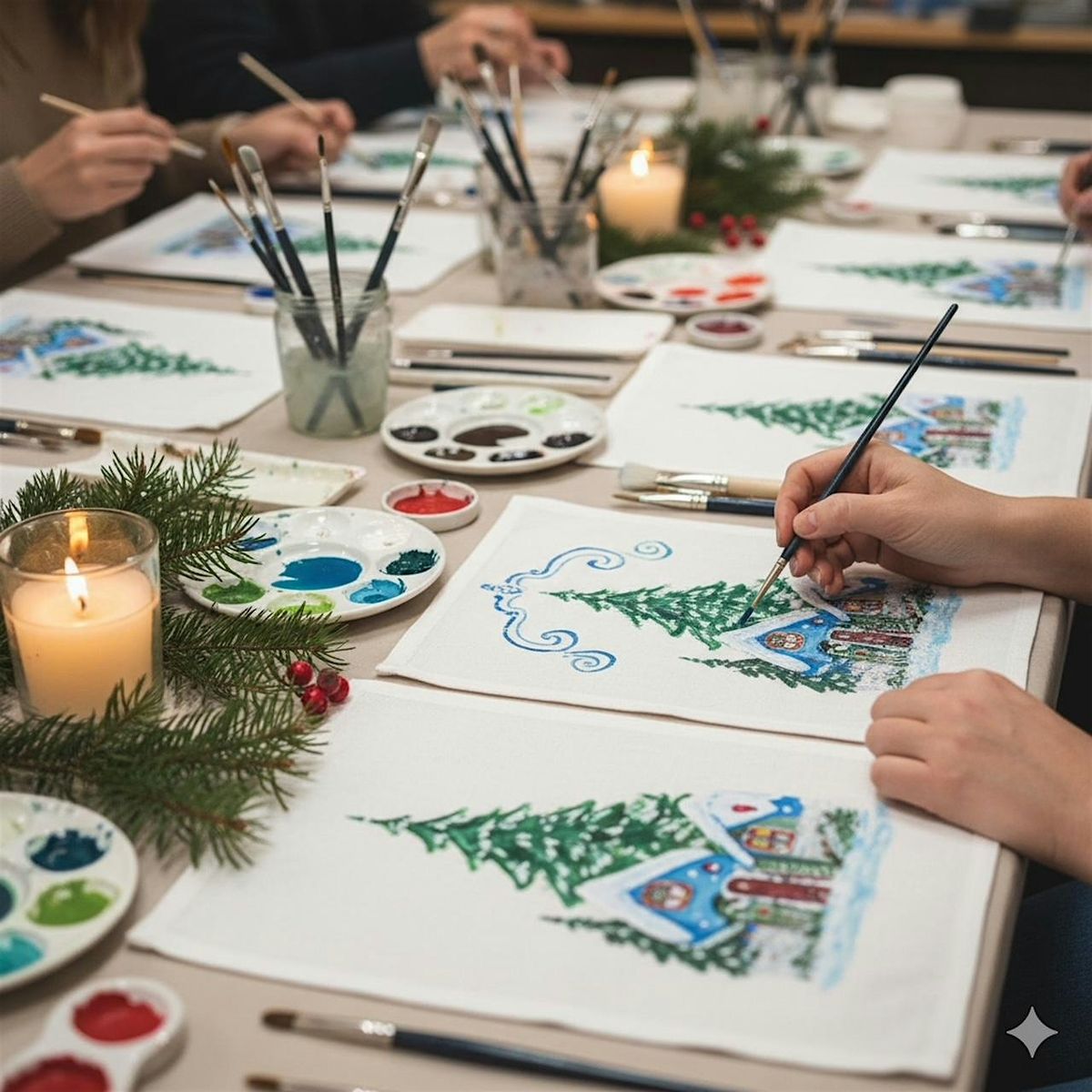 Hand-Painted Holiday Kitchen Towel Workshop
