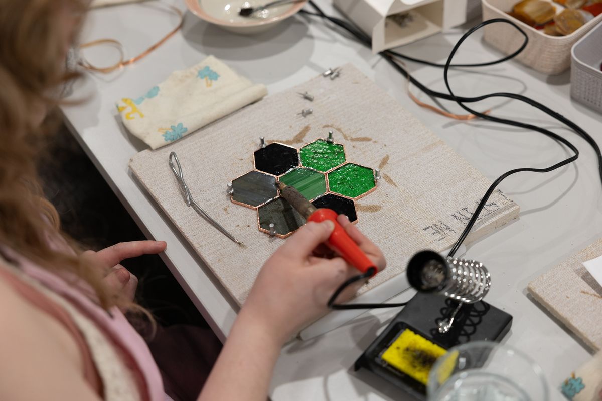 Stained Glass Honeycomb Pop-up Class