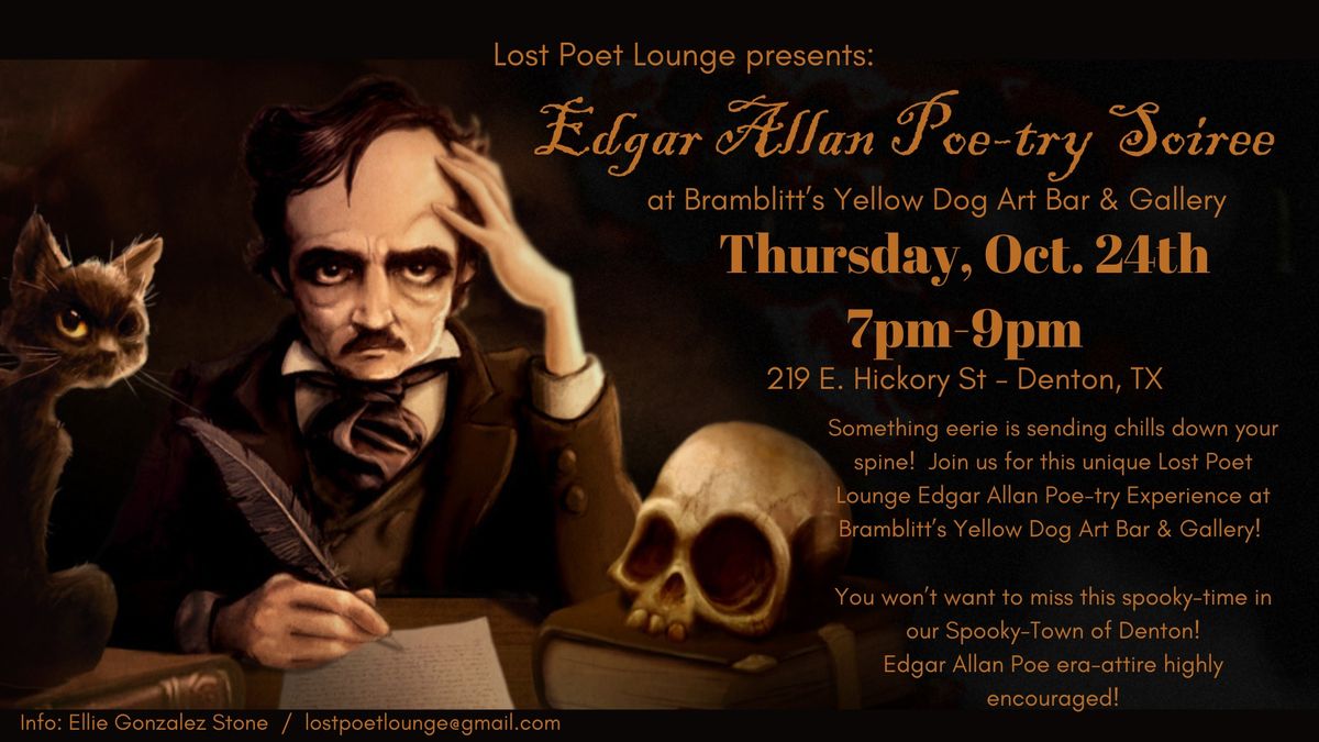 Lost Poet Lounge presents: Edgar Allan Poe-try Soiree at Yellow Dog Art Bar & Gallery