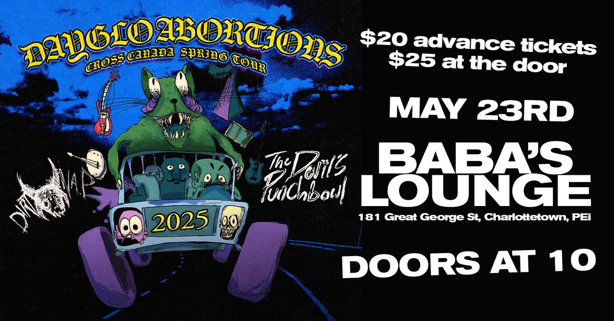 DAYGLO ABORTIONS LIVE AT BABAS WITH DIRT NAP AND THE DEVILS PUNCHBOWL 