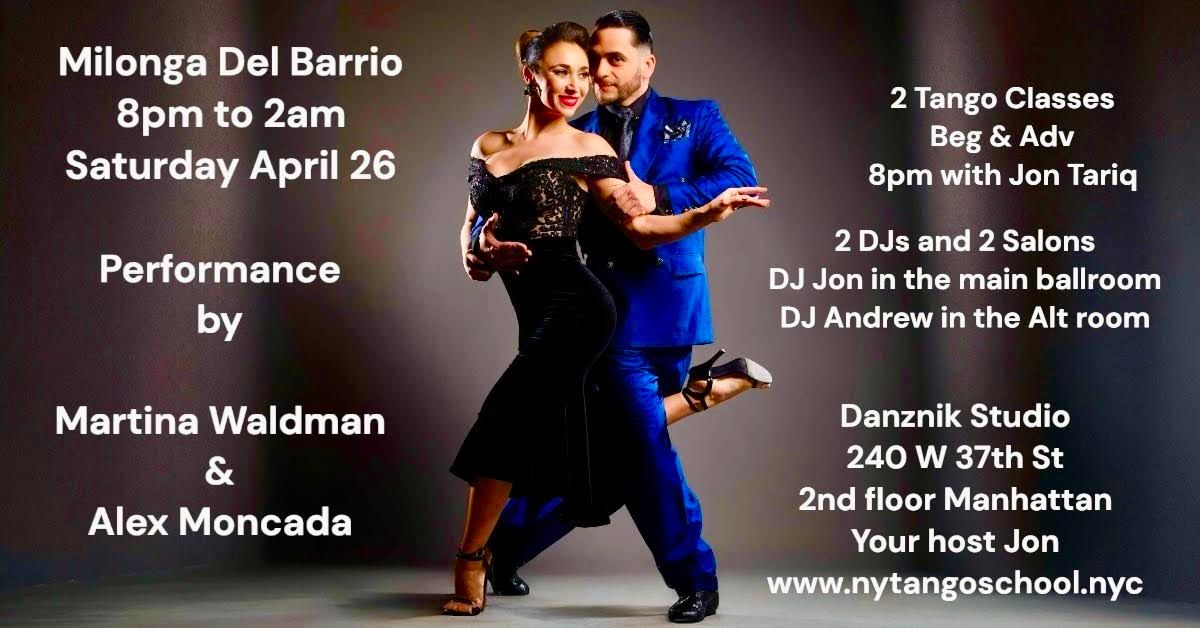 Milonga Del Barrio Saturday APRIL 26,  2025