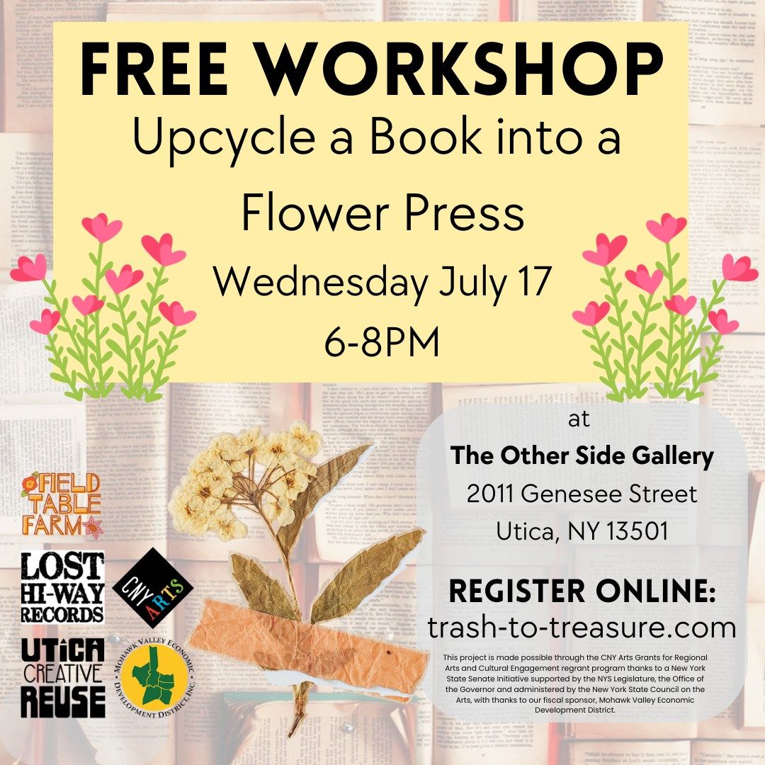 Free Workshop: Upcycle a Book into a Flower Press