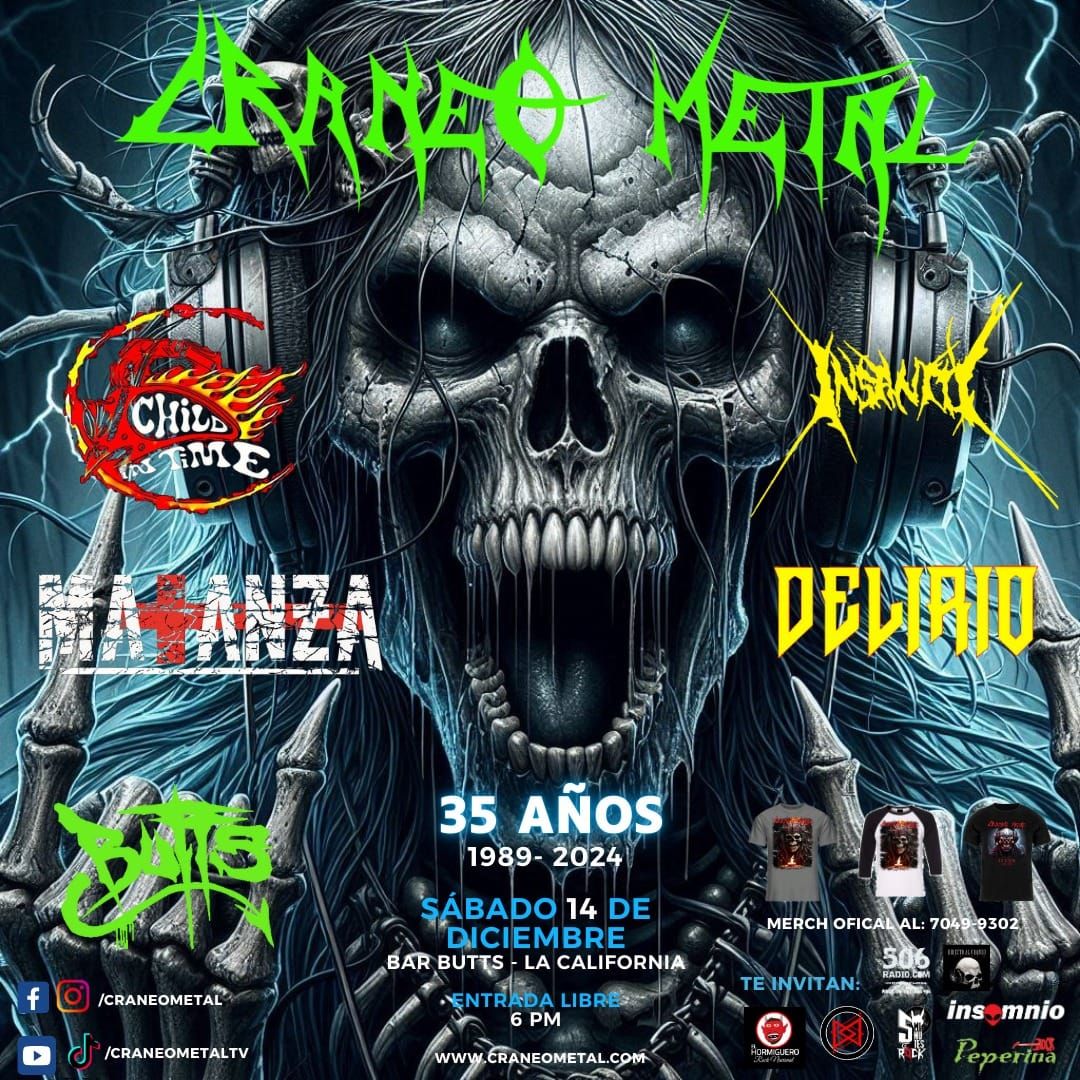 35 A\u00f1os de Craneo Metal - Bar Butts - 14 de Diciembre.