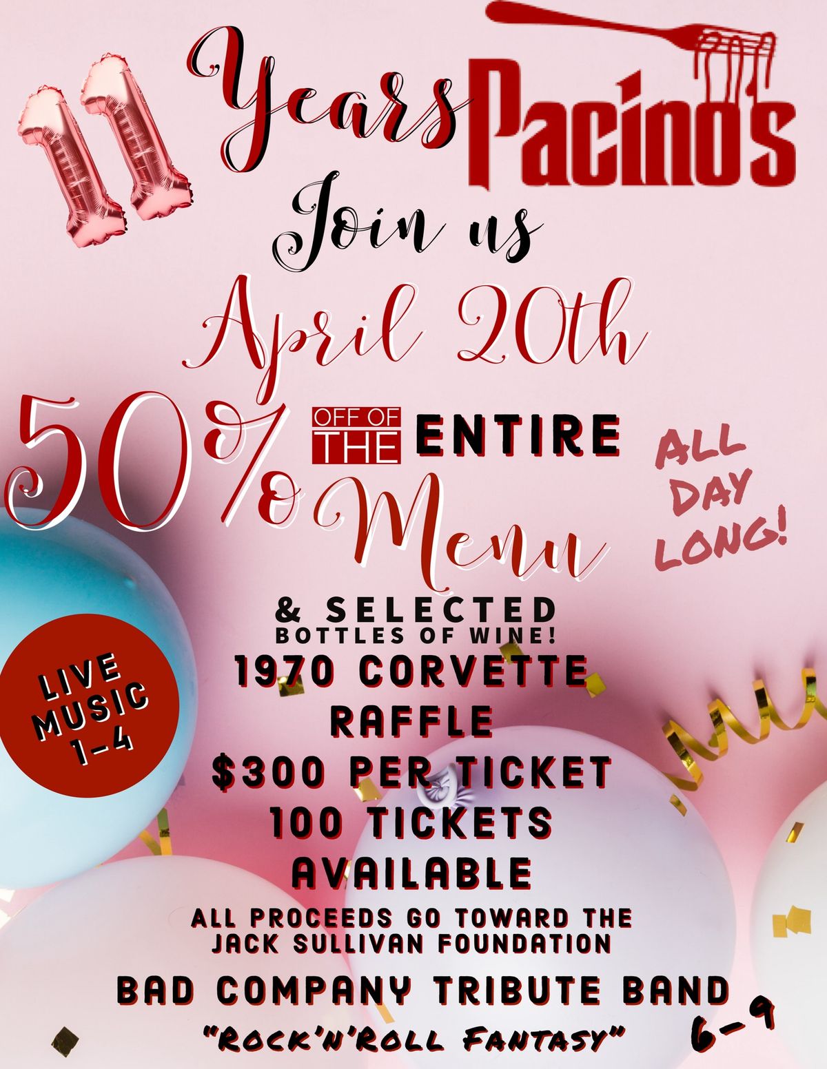 Pacino's 11 years Anniversary celebration