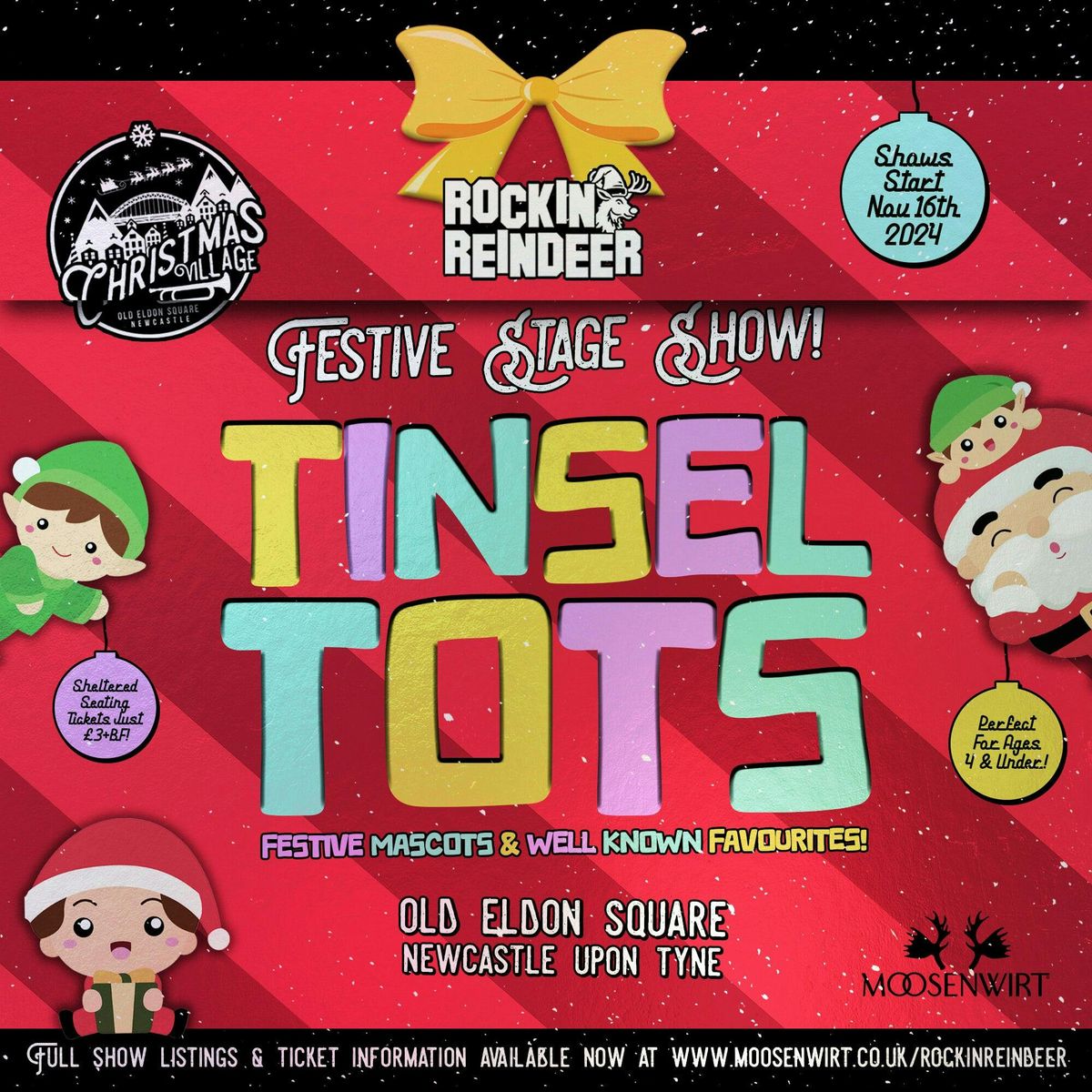 TINSEL TOTS \/ Saturday 14th December \/ 10am \/ Rockin' Reindeer \/ Newcastle Christmas Village