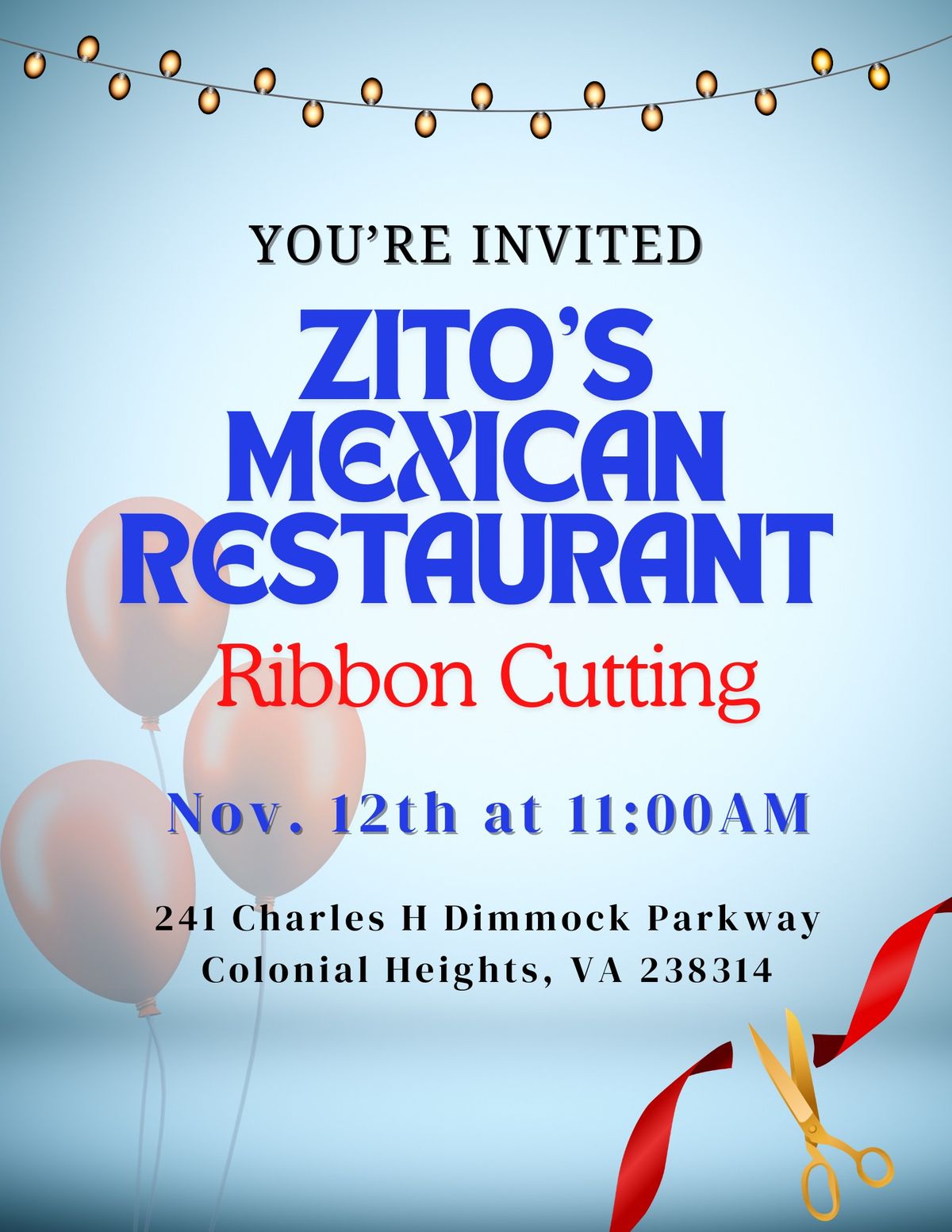 Zito's Mexican Restaurant Ribbon Cutting 