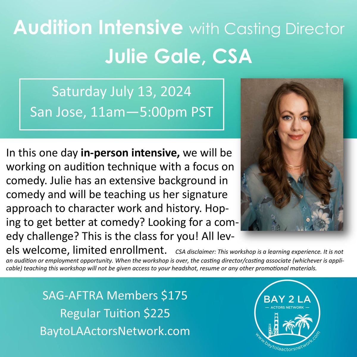 Audition Intensive with Julie Gale, CSA