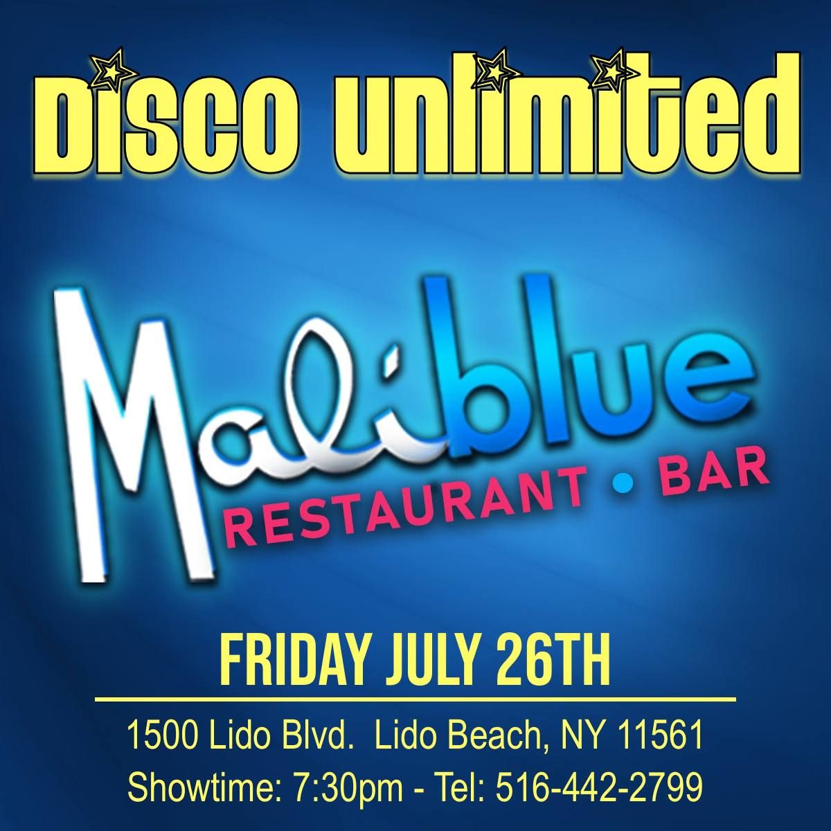 Disco Unlimited at Maliblue Restaurant and Bar (Lido Beach, NY)