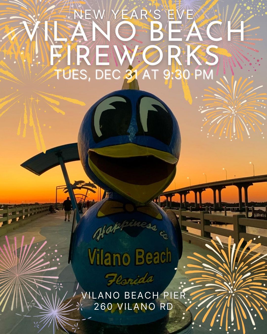 Vilano Beach New Years Eve Firework Display 