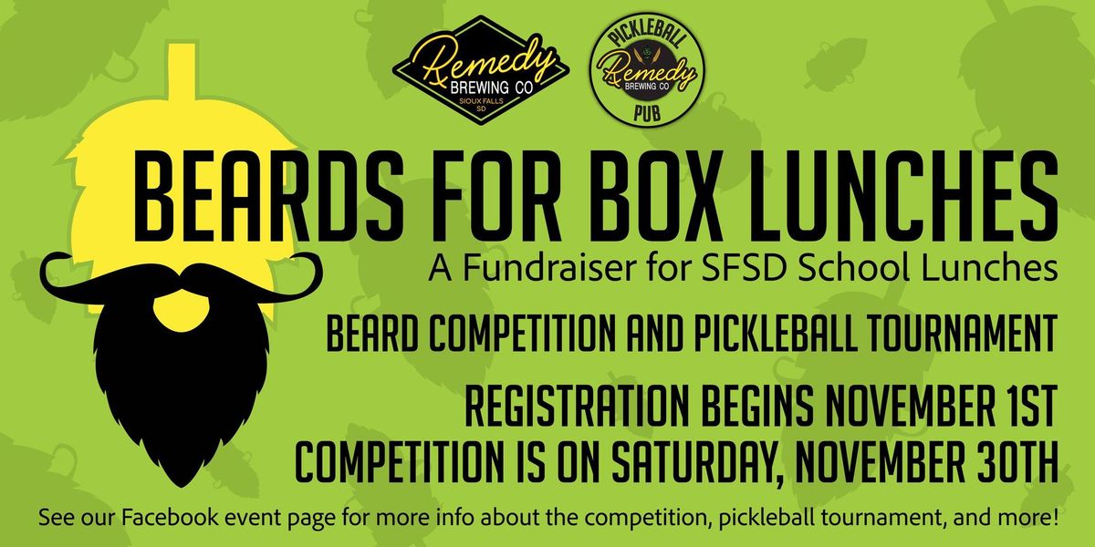 Beards for Box Lunches - A Fundraiser for SFSD School Lunches