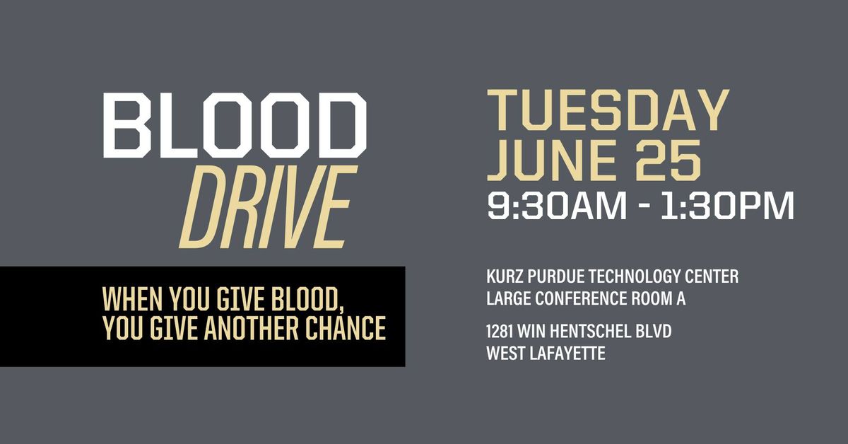 Versiti Blood Drive at Purdue Research Park