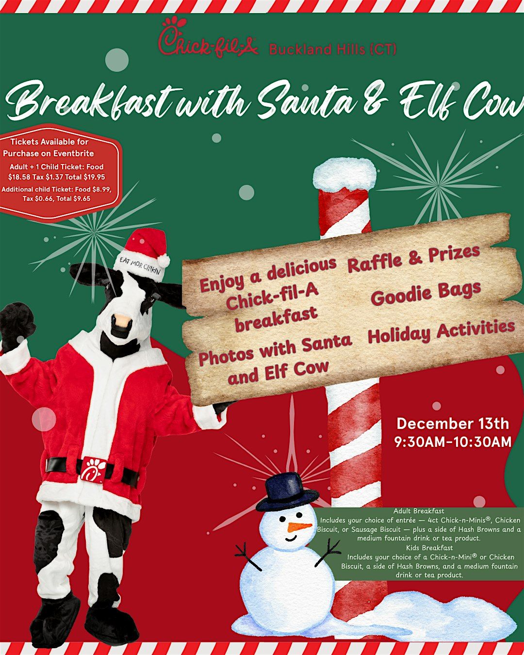 Breakfast with Santa and Elf Cow