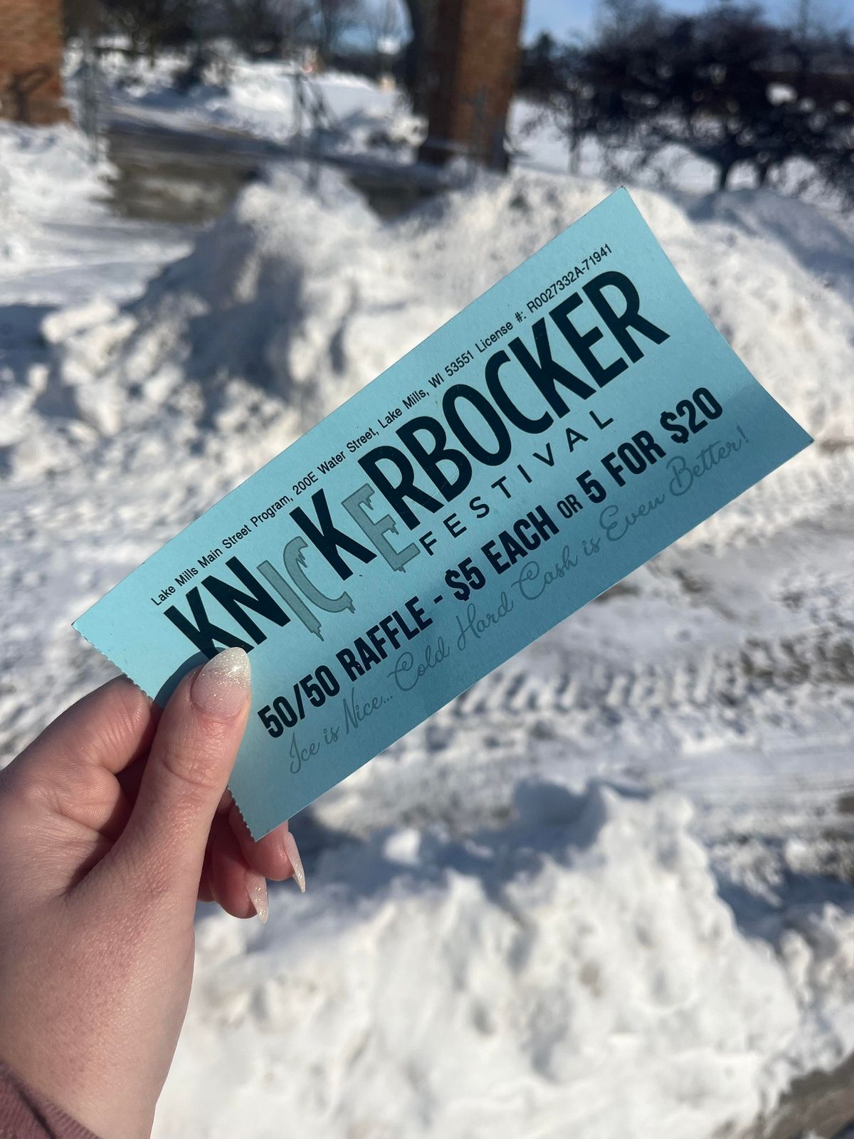 Knickerbocker Ice Festival 50\/50 Raffle