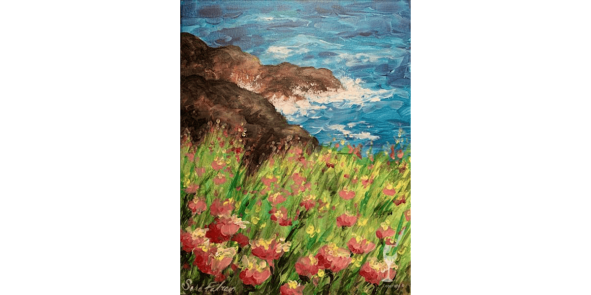 Where the Sea Meets the Blooming Garden - Paint and Sip in Denver | Classpop!\u2122