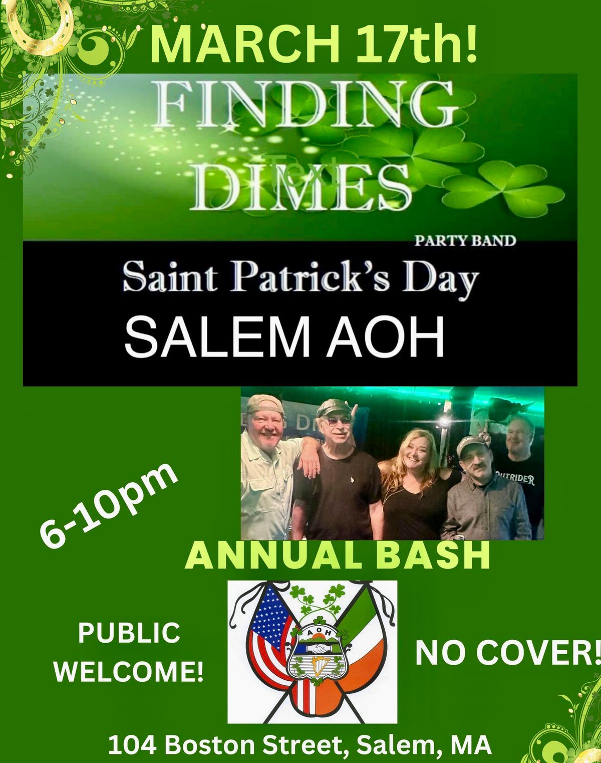 ANNUAL ST. PADDYS PARTY AT THE SALEM AOH 