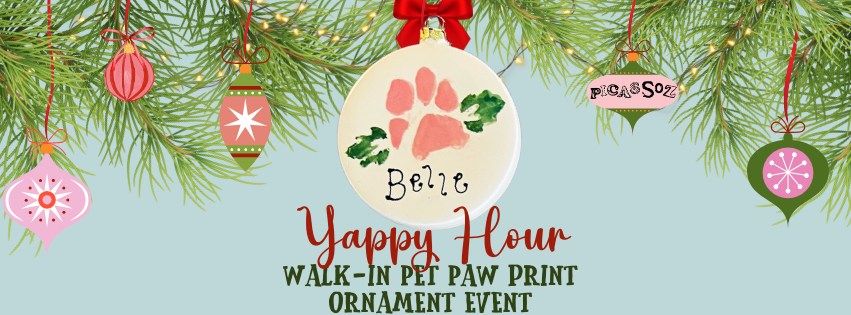 Yappy Hour - Paw Print Ornament Event