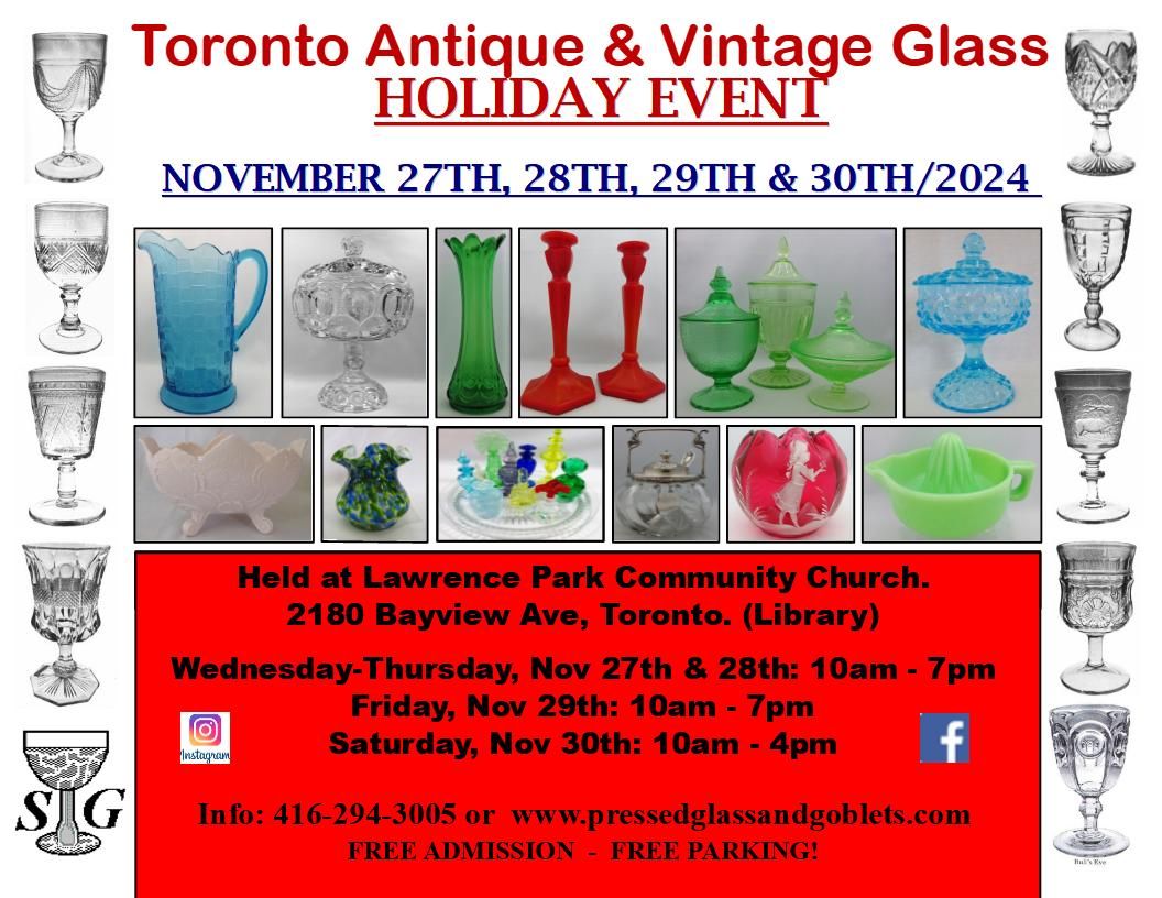 Toronto Antique & Vintage Glass Holiday Event.