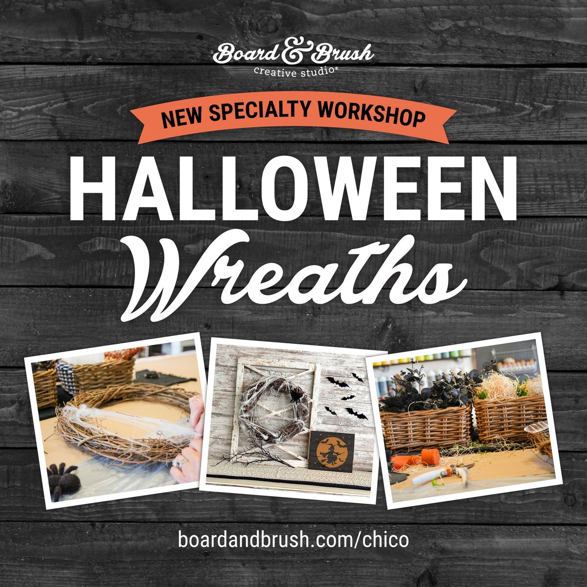 Halloween wreath and mini sign workshop