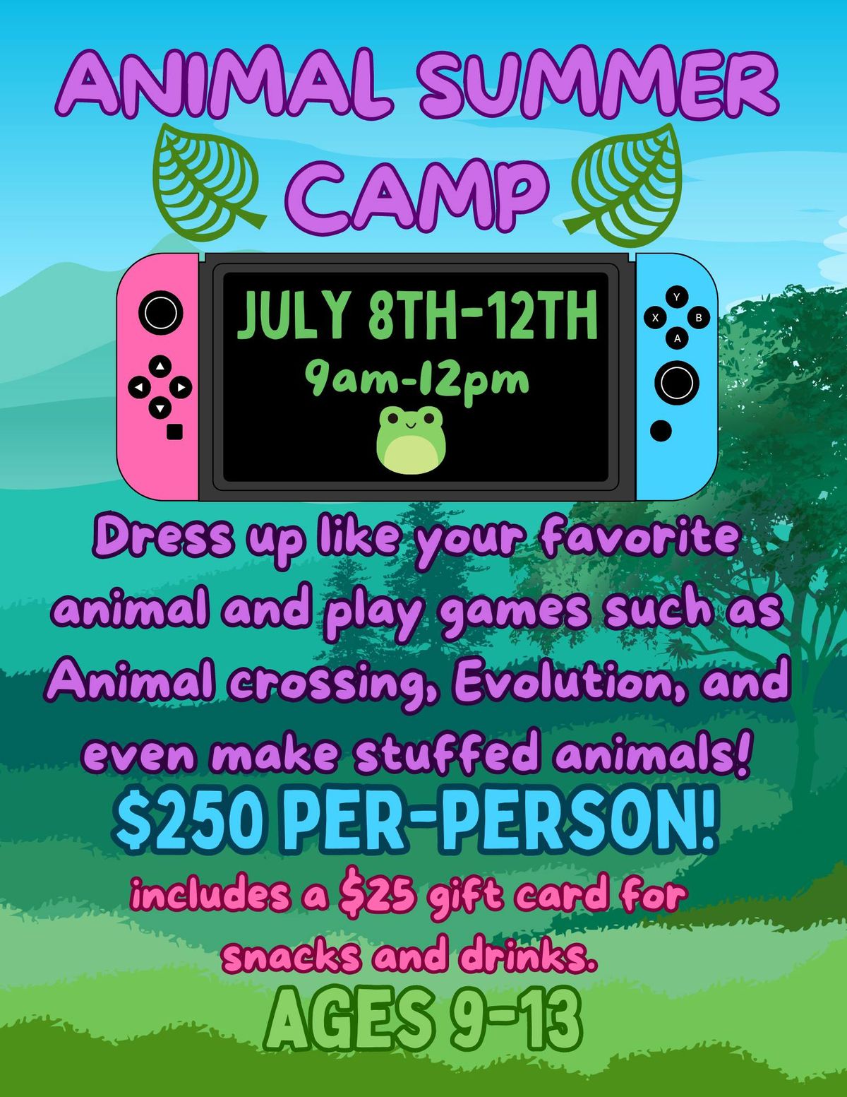 Animal Themed summer camp