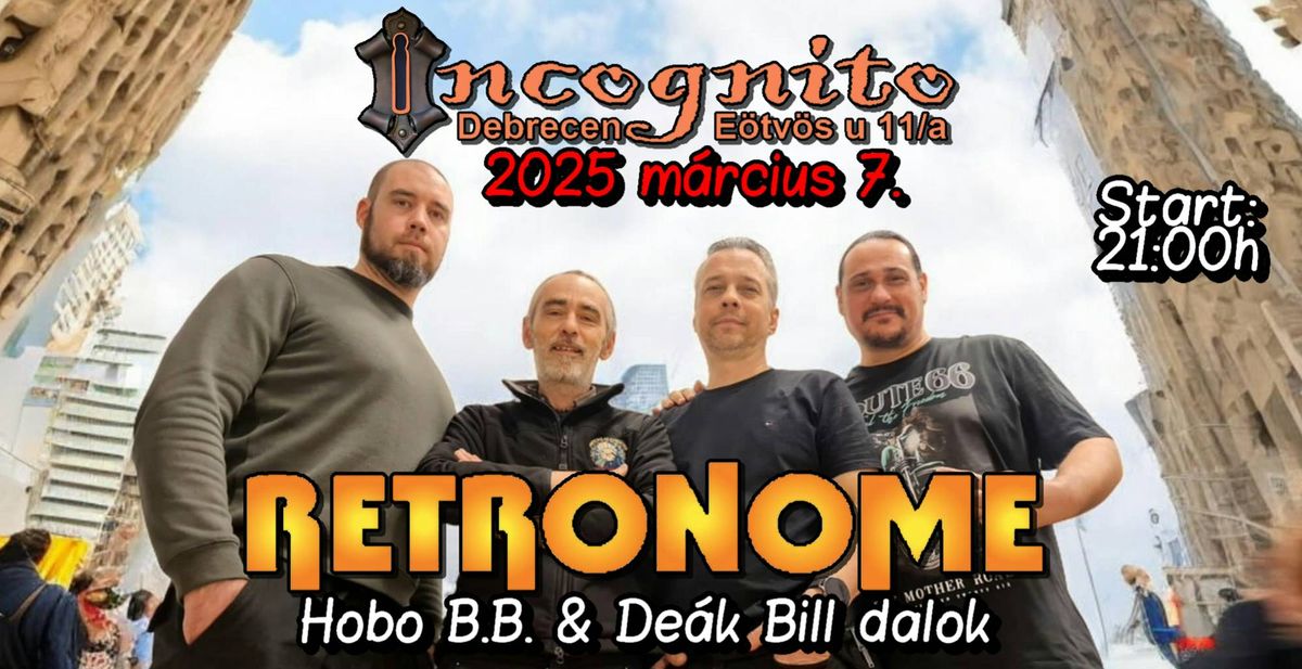 Retronome koncert a debreceni Incogn\u00edt\u00f3ban