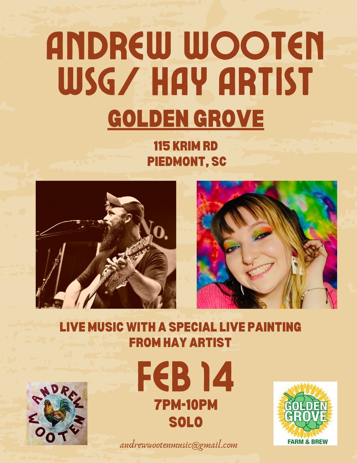 Golden Grove Farm & Brew (Valentines Day show WSG\/ Hay Artists