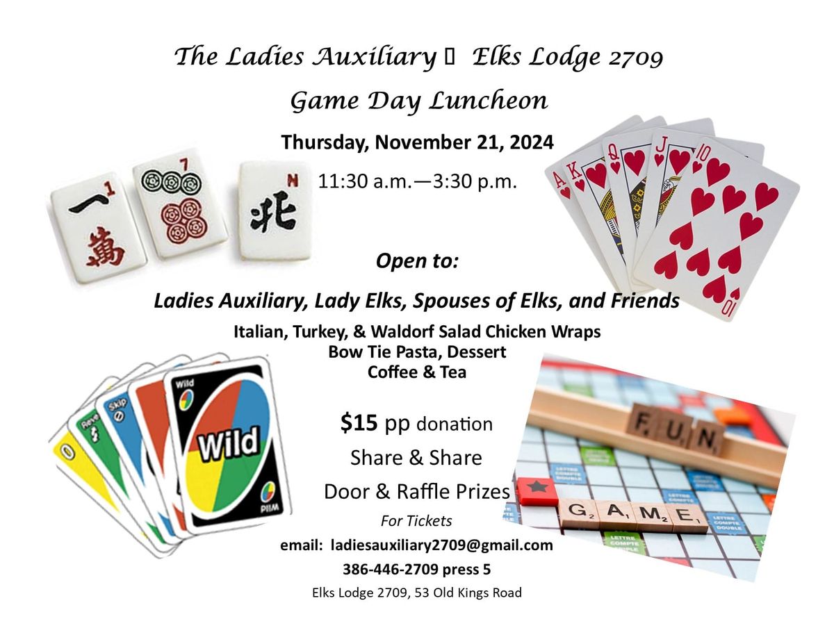 Ladies Auxiliary Game Day Luncheon 