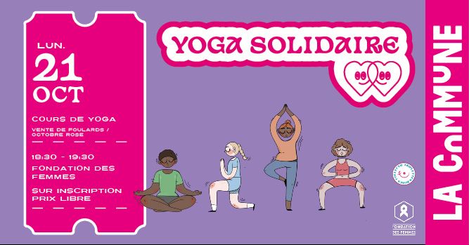 YOGA SOLIDAIRE \/ VENTE DE FOULARDS POUR OCTOBRE ROSE