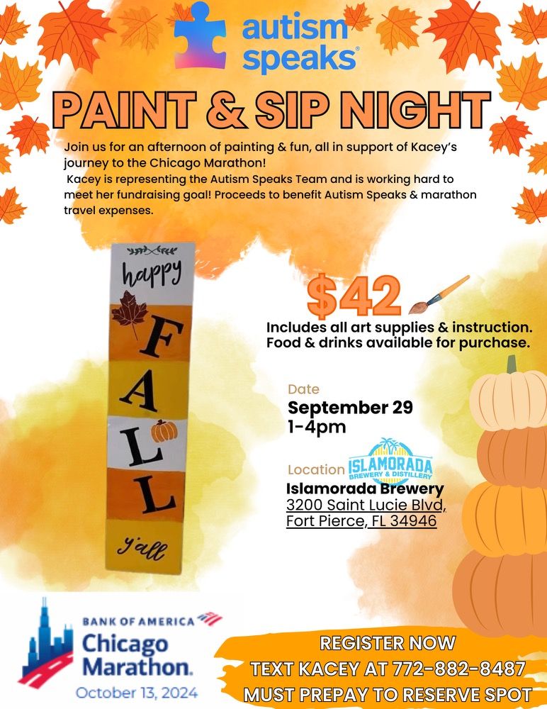 Paint & Sip Benefiting Autism Speaks!