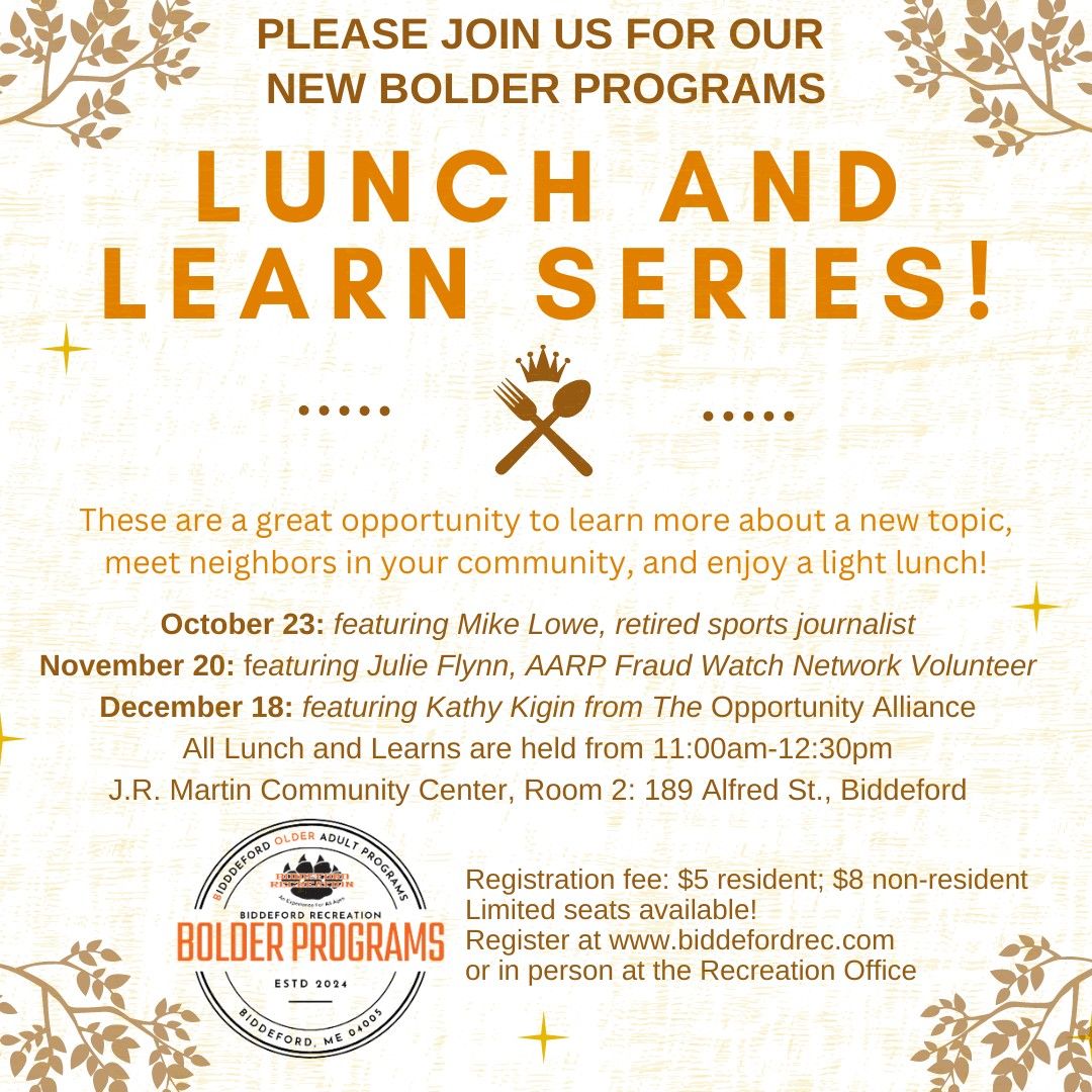 NEW: Bolder Programs Lunch & Learn Series: 3