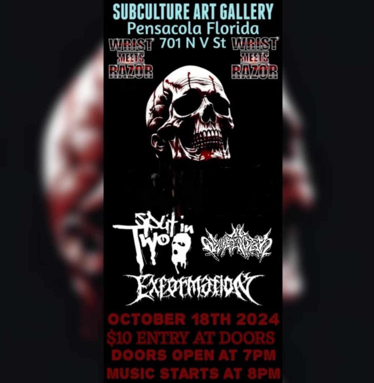 Split in Two, No Surrender , and Exformation at Subculture 10\/18