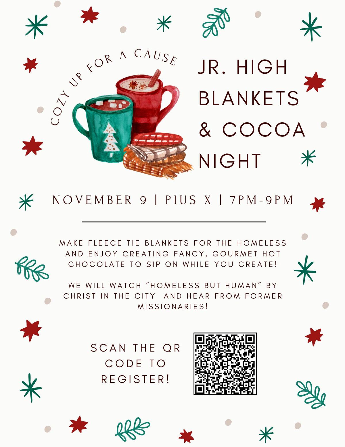 Cozy Up for a Cause - JH Blankets & Cocoa Night