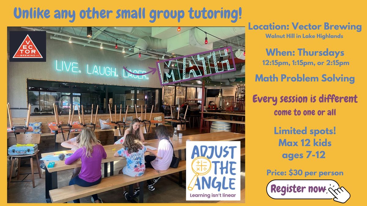 Math Pickle Party at a Pizza Place!  Come get in a pickle & use problem solving skills with friends!