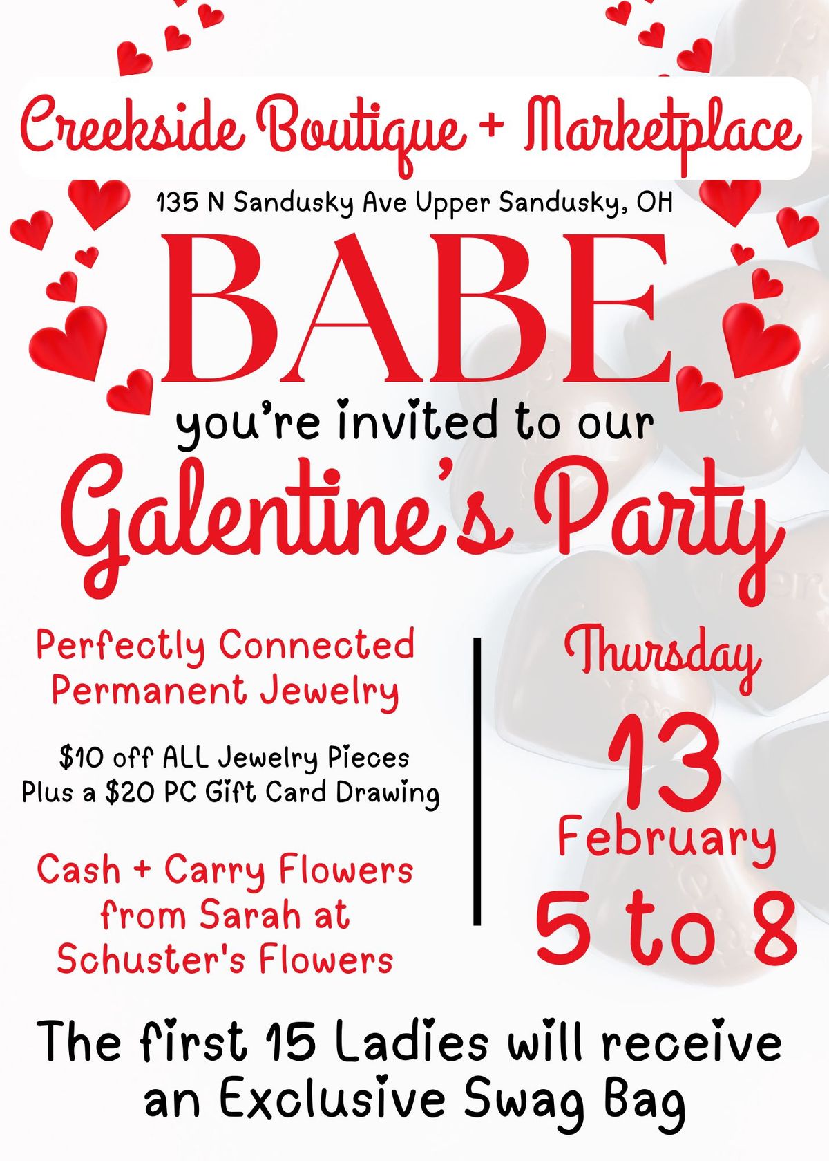 Galentine's Party At Creekside Boutique + Marketplace 