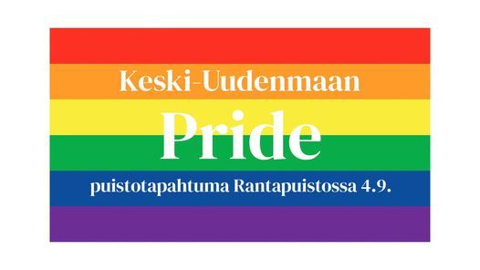 Keski-Uudenmaan Pride Puistojuhla Rantapuistossa
