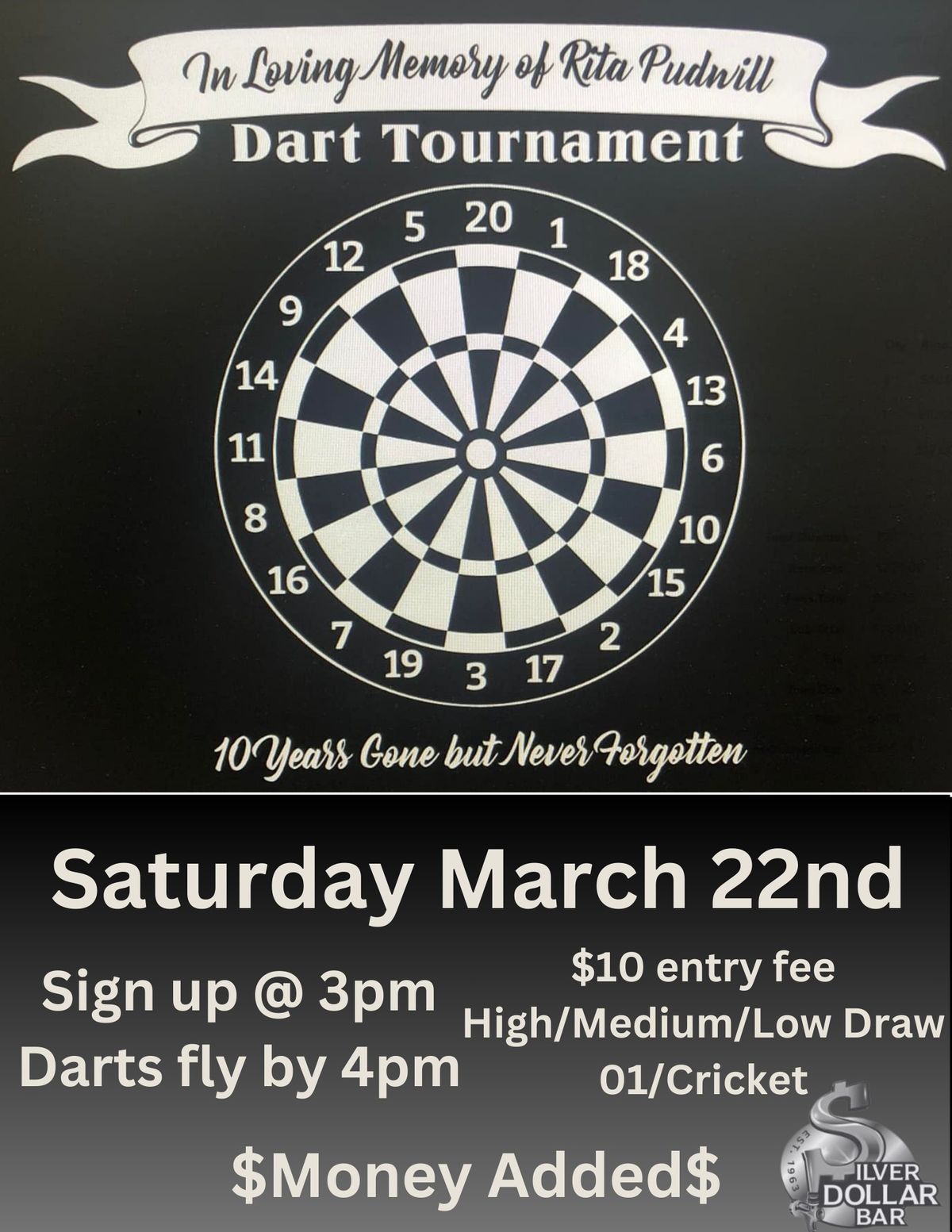 Rita Pudwill Memorial Dart Tournament