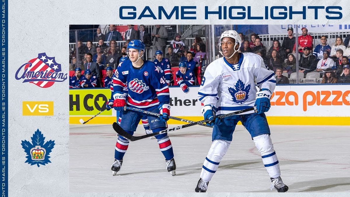 Toronto Marlies at Rochester Americans