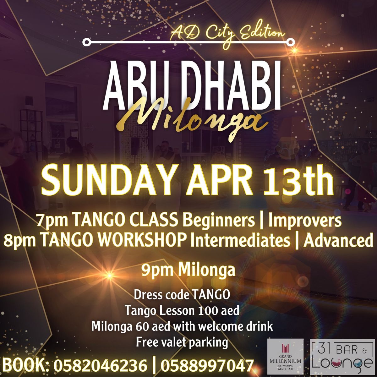 Abu Dhabi Milonga SUNDAY Apr 13th FIRST Milonga after Ramadan \u2728\ud83e\udd79\u2665\ufe0f