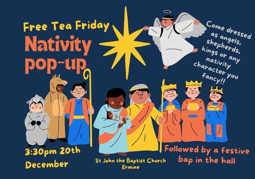 Free Tea Friday Pop-Up Nativity