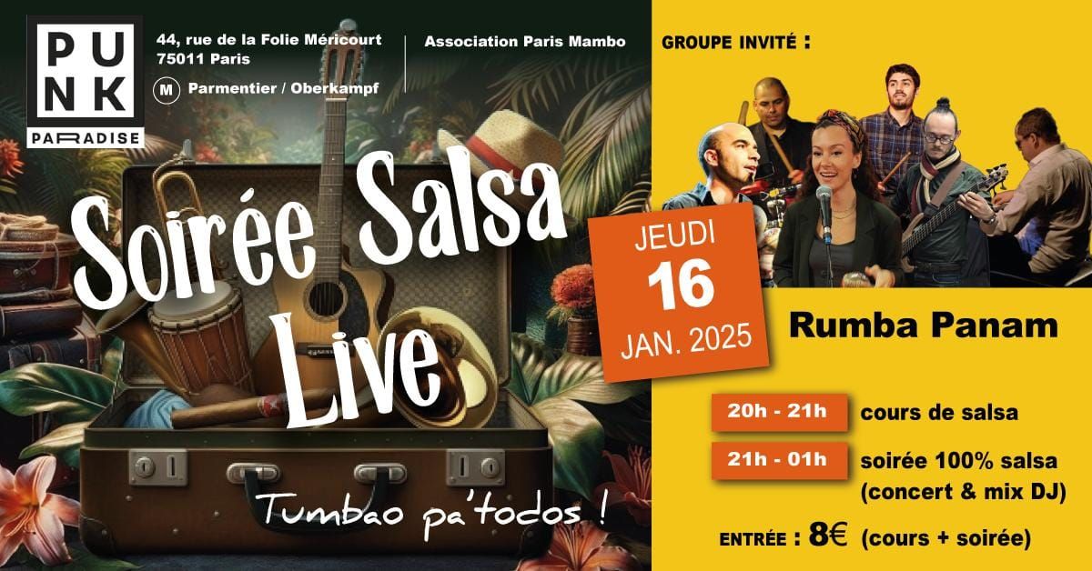 Soir\u00e9e Salsa Live - Paris 11 (Asso Paris Mambo)