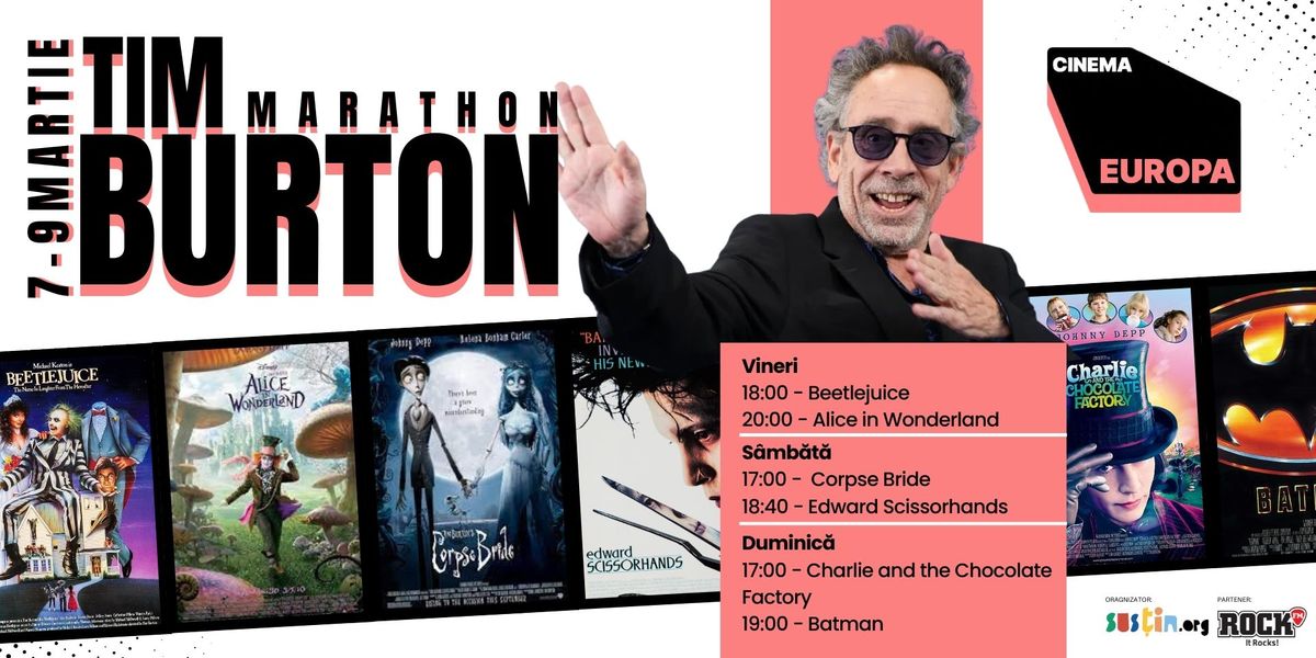 \ud83c\udfac "Weekend Tim Burton la Cinema Europa \u2013 Intr\u0103 \u00een lumea magic\u0103 \u0219i bizar\u0103 a unui maestru!" \ud83d\udda4\u2728